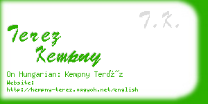 terez kempny business card